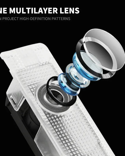 2Pcs Fashion LED Car Door Welcome Light Logo Projector for Alfa Romeo Spider Giulia Giulietta 147 156 159 Mito Stelvio GT Spider