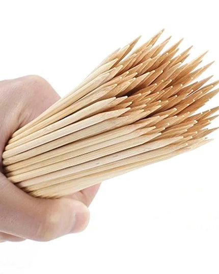 30/50PCS Disposable Wooden Grill Grilling Bbq Tools Outdoor Cooking BBQ Sticks Bamboo Skewers Barbecue Tools Fruit Sticks