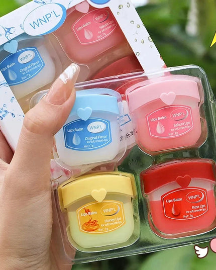 Vaseline Fruit Series Lip Balm Set Lips Avocado Honey Peach Cream Lip Mask Natural Nourishing Plant Lip Balm Lips Care