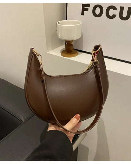 New Fashionable High-end Moon-shaped Baseball Bag Showing Luxury Women's Single Shoulder Bag Elegant lady Handbags bolso mujer