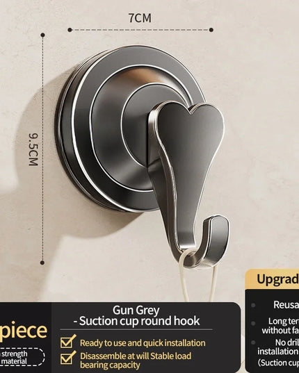 No Drill Suction Cup Hook With Strong Door Bathroom Kitchen Wall Mounted Row Hook Kitchen Hook Adhesive Hooks