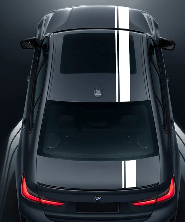 Car Hood Bonnet Roof Trunk Kit Long Racing Stripe Stickers For BMW 3 Series M3 E90 F30 G20 Vinyl Decals Auto Tuning Accessories