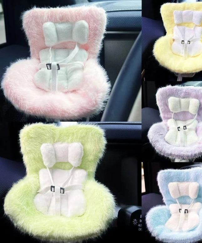 15-17cm Car Doll Seat Safety Seat Cute Doll Air Outlet Decoration High-grade Car Interior Decoration