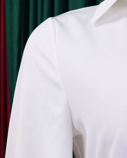 Elegant Office Dresses for Women Pleated Deep V Neck Full Sleeve Belt Waisted Ankle Length African Business Work Wear Dress New