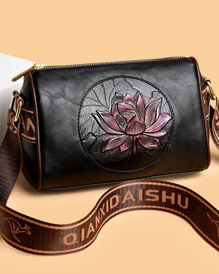 Casual Women Handbag Soft Leather Shoulder Crossbody Bags for Women 2024 New Fashion Print Ladies Messenger Tote Bag