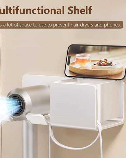 Hair Dryer Holder Wall Dryer Cradle Straightener Stand Hairdryer Organizer Box Toilet Blower Holder Shelf Bathroom Accessories
