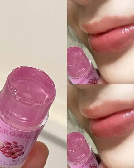 Peach Lychee Fruity Lip Balm Moisturizing Anti-Dry Anti Crack Clear Crystal Lip Balm Lip Care Mini Cute Jelly Lipstick Skin Care