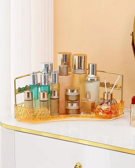 1Pc/Bathroom Cosmetic Rotating Storage Rack Desktop Cosmetic Organizer Shelf Toiletries Multi-Layer Storage Tray