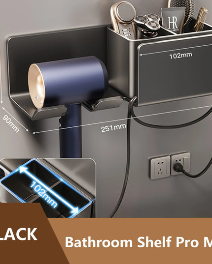 Hair Dryer Holder Wall Dryer Cradle Straightener Stand Hairdryer Organizer Box Toilet Blower Holder Shelf Bathroom Accessories