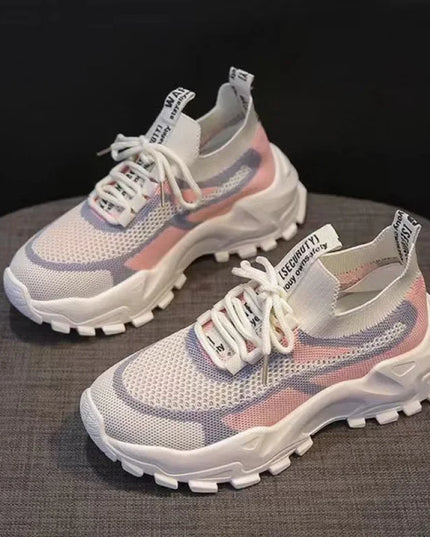 2025 Spring New Ultra-light Running Shoes Sports Women's Shoes Mesh Non-slip Breathable Soft-soled Lightweight Casual Shoes