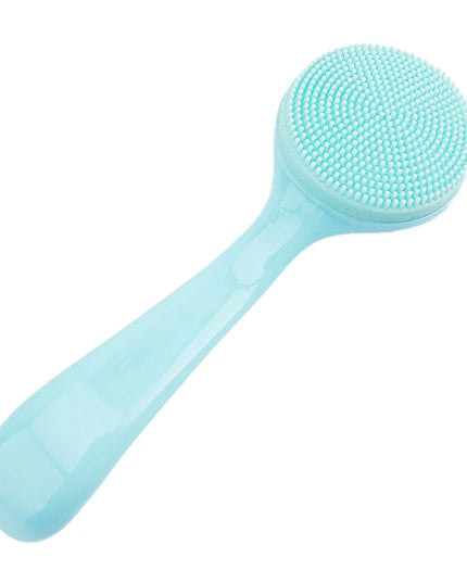 Double Sided Silicone Facial Cleanser Brush Soft Hair Face Massage Wash Brush Blackhead Remover Portable Skin Care Tool
