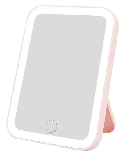 3 Colors LED Vanity Mirror with Touch Screen USB Rechargeable Dimming Makeup Mirror 3 Brightness Portable