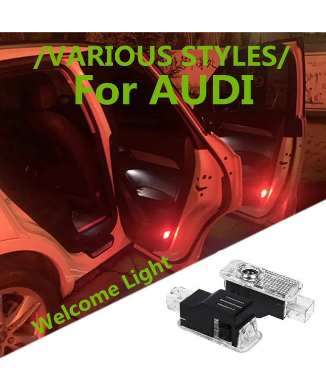 LED Car Door Projector Ghost Shadow Welcome Light Accessories For AUDI A1 A3 8P 8L 8Y A4 A5 A6 A7 A8 Q3 8U Q5 Q7 Q8 TT Sportback