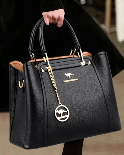Fashion Women Soft PU Leather Handle Handbag Designer Shoulder Crossbody Bag Ladies Large Capacity Shopping Messenger Tote Bag