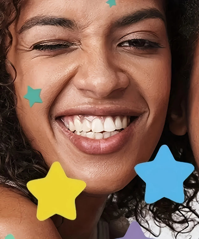 Superstar Hydrocolloid Pimple Patches - Cute Star-Shaped Cover, Colorful & Shiny, Pimple Patches for Face