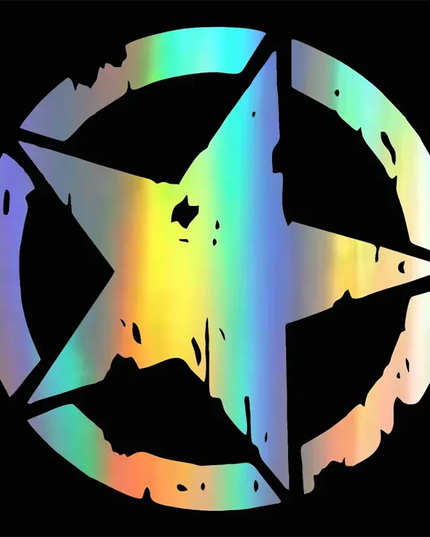 Car Sticker Pentagram Waterproof and Sunscreen Personality Interesting Decal Military Army Star Hood Stickers Auto Accessories