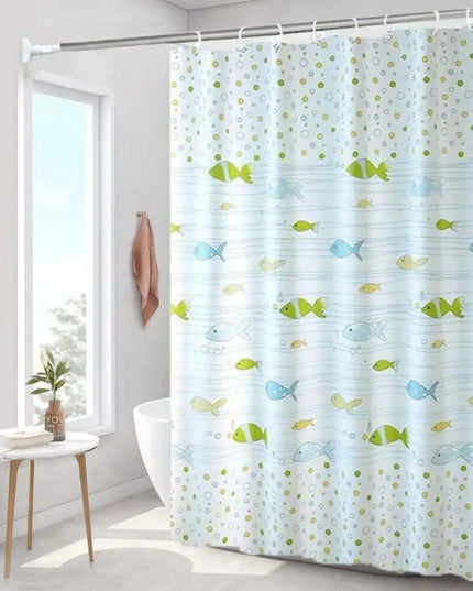 Mildew Proof Shower Curtain High Quality PEVA with 12 Hook Bathroom Curtain 180*150cm Thickened Printed Shower Curtain