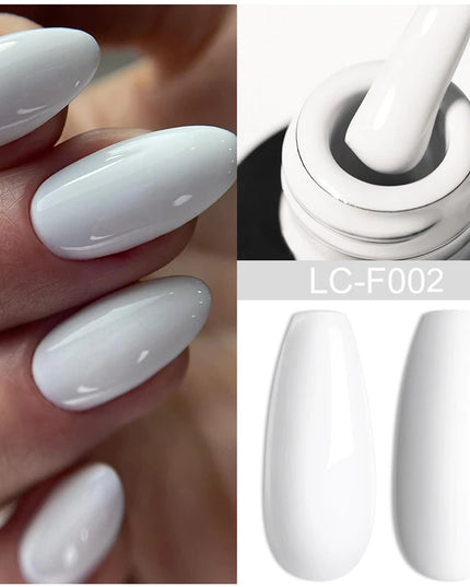 LILYCUTE 15ML Quick Extension Gel Nail Polish Nude Milk White Color Finger Prolong Acrylic Crystal Construction Hard Gel Varnish