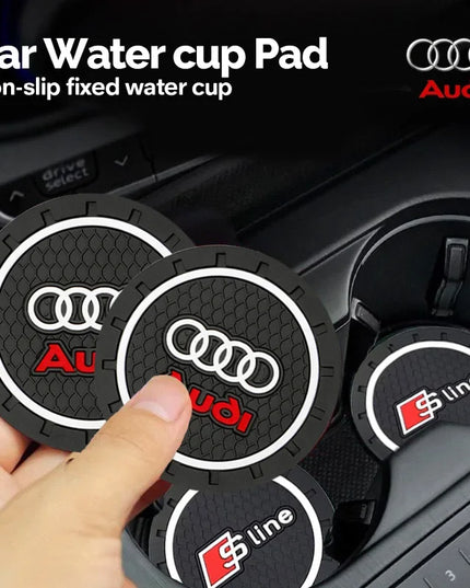 Car Coaster Water Cup Bottle Holder Anti-slip Pad Mat Silica Gel Waterproof For Audi A1 A2 A3 A4 A5 A6 A7 A8 Q1 Q2 Q3 Q4 Q5 Q6 S