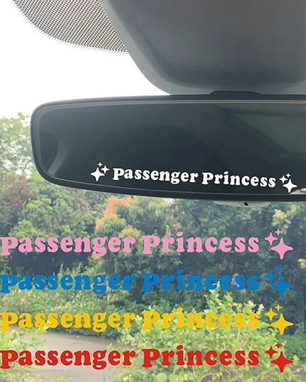 2pcs Mirror Decoration Sticker Passenger Princess Star Mirror Decal Sticker Rearview Mirror Car Vinyl Decoration Funny Car Decal