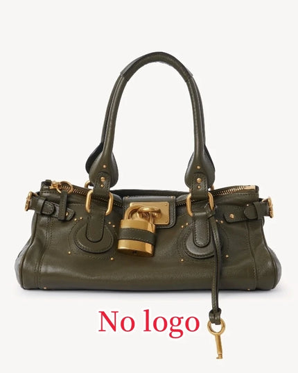 PADDINGTON BAG, Women's Uni Bag, Fashionable Top Handle Tote Bag with Golden Lock, Luxury Design Shoulder Handbags for Ladies