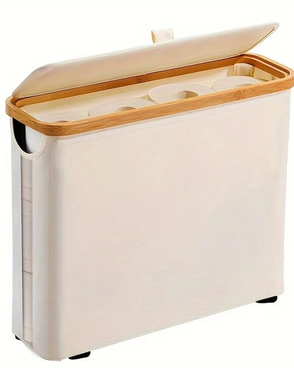 Bohemian Toilet Paper Holder - Modern Bathroom Organizer Container, Hand Towel Organizer, Laundry Basket