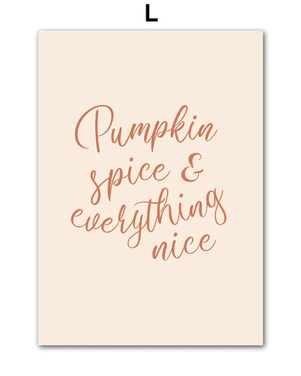 Autumn Scenery Wall Art Print Pumpkin Tree Grass Fox Canvas Painting food Poster Restaurant Kitchen Pictures Living Room Decor