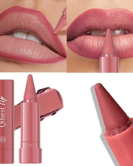 Twist Up Lip Liner Lipstick Pen Multipurpose Powder Blusher Velvet Matte Waterproof Lip Contour Non Stick Cup Lip Rouge Makeup