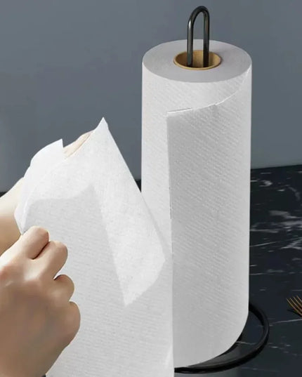 Bathroom accessories Vertical Wrought Iron Tissue Holder Creative Dining Table Storage Desktop Kitchen Roll Paper Holder