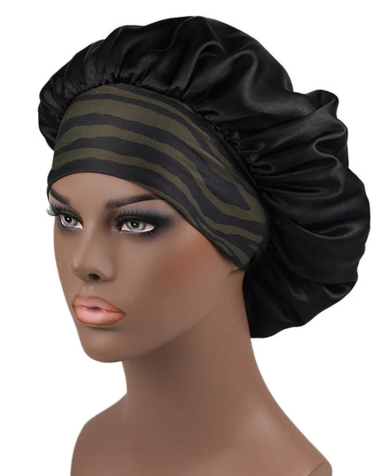 Hair Bonnet For Sleeping Women Wide Brim Sleep Cap Hair Bonnet For Curly Hair Showercap Children Men