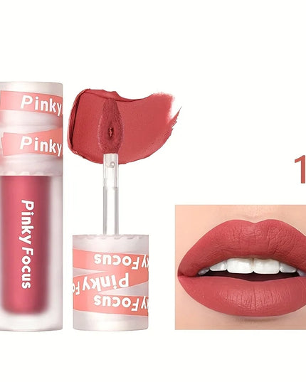 Matte Lip Gloss - Smudge-resistant, non-stick cup waterproof and sweatproof, long-lasting matte silky velvet lip gloss