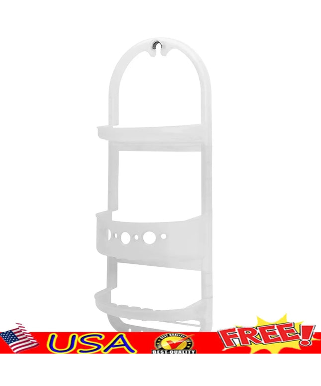 Heavy Duty Over Shower Caddy with 2 Shelves Deep Basket No Tools Needed Easy Installation Rust Resistant Bathroom Storage