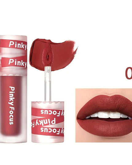 Matte Lip Gloss - Smudge-resistant, non-stick cup waterproof and sweatproof, long-lasting matte silky velvet lip gloss