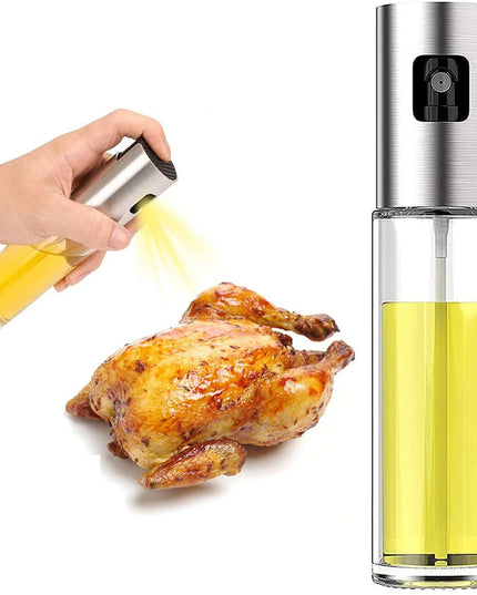Glass Oil Sprayer for Cooking Olive Spray Mister for Salad BBQ Kitchen Baking Empty Vinegar Bottle