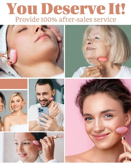 2Pcs Roller for Face Neck Eye Facial Massage Kit Ice Face Roller Gua Sha Board Portable Facial Massage Roller Lifting Contouring