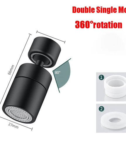 360°Universal Kitchen Faucet Anti-splash Aerator Bathroom Tap Rotatable Faucet 2 Mode Tap Nozzle Bubbler Kitchen Sink Faucet