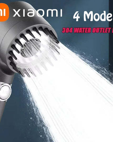 Xiaomi High Pressure Shower Head 4 Modes Water Saving with Filter for Hard Water Adjustable Spray with Massage Bathroom Shower