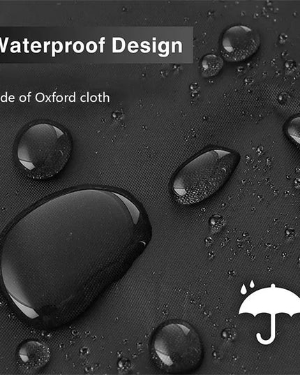 Round Black Outdoor Grill Cover Fire Pit Stove BBQ Covers Waterproof Heavy Duty Garden 210D Cloth Electric BBQ Protection Cover