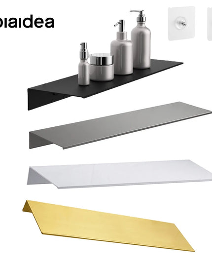 Floating Bathroom Shelves Without Drilling Storage Wall Rack Home Organizer Ledge Hardwares Cabinet Kitchen Accessories Toilet