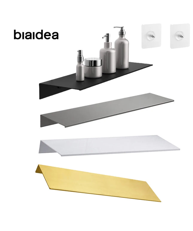 Floating Bathroom Shelves Without Drilling Storage Wall Rack Home Organizer Ledge Hardwares Cabinet Kitchen Accessories Toilet