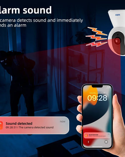 KERUI Indoor Wireless 8MP 4K HD Tuya Smart Mini WiFi IP Camera Security Home Surveillance Camera CCTV With Auto Tracking