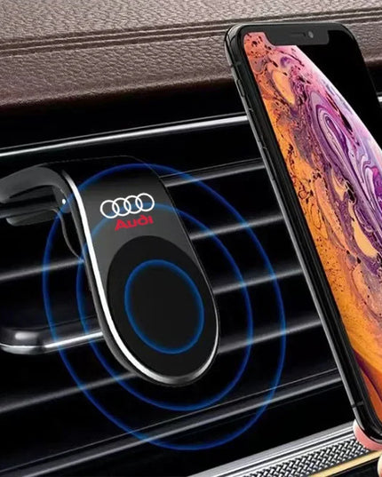 Magnetic Car Phone Holder Metal Stand Accessories For Audi Sline RS A3 A4 A6 A5 Q5 A1 Q7 Q3 Q2 Q8 A7 A8 TT S1 SQ5 RSQ3 RSQ8