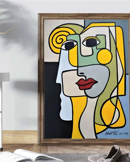 Artist Pablo Picasso Classic Art Canvas Paintings Prints Poster Cubist Style Abstract Character Wall Art Painting for Home Decor