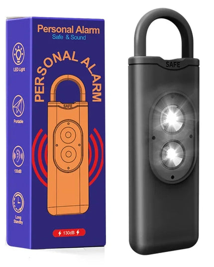 Self Defense Alarm 130DB LEDLight Anti-wolf Alert for Girl Child Women Carrying Scream Loud Panic Alarm Emergency Alarm Keychain