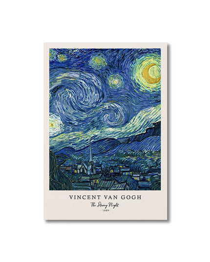 Vincent Van Gogh Writings Prints and Posters Great Work The Starry Night Canvas Painting Decorations for Living Room Wall Art