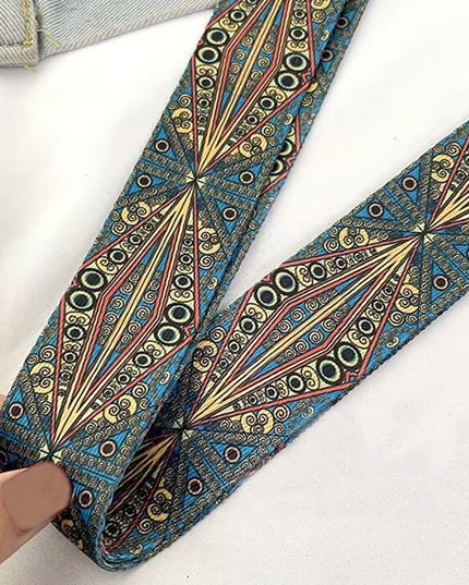 Neutral Style Men's and Women's Pu Tote Bag, Suitable for Travel and Photography, Single Shoulder Bag with Ethnic Style Strap