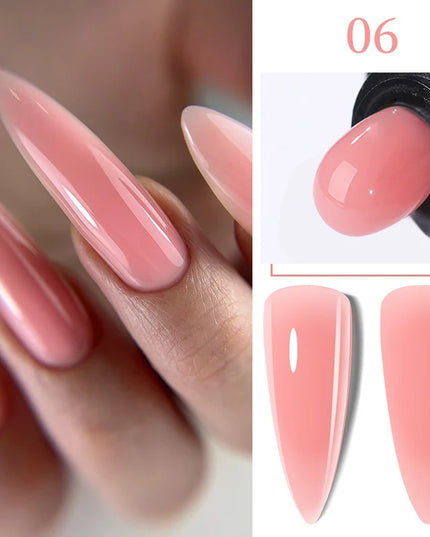 LILYCUTE 15ML Quick Extension Gel Nail Polish Nude Milk White Color Finger Prolong Acrylic Crystal Construction Hard Gel Varnish