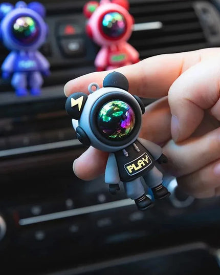 New Lightning Violent Bear Doll Outlet Perfume Clip Cartoon Astronaut Car Chain Couple Bag Pendant Creative Auto Accessories