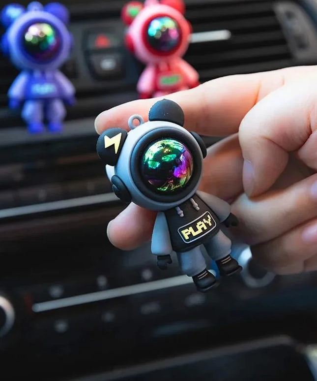 New Lightning Violent Bear Doll Outlet Perfume Clip Cartoon Astronaut Car Chain Couple Bag Pendant Creative Auto Accessories