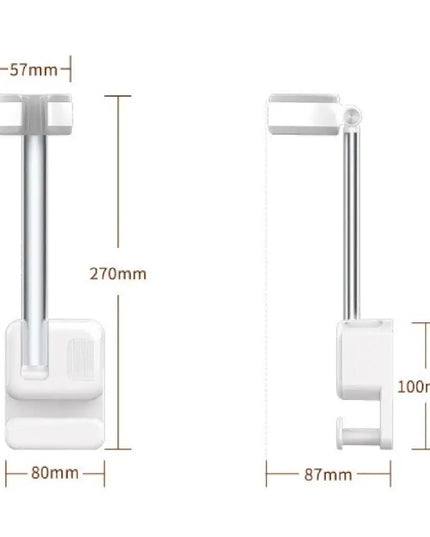 Angle Adjustable Hair Dryer Holder Non-Drilling Wall-Mounted Hair Dryer Stand For Bathroom Free-hand Lazy Storage Rack Shelf